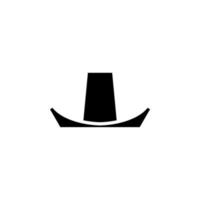 chapeau, accessoire, modèle de logo d'illustration vectorielle d'icône solide de mode. adapté à de nombreuses fins. vecteur