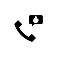 appel, centre, modèle de logo d'illustration vectorielle d'icône solide de téléphone. adapté à de nombreuses fins. vecteur