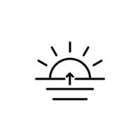 lever de soleil, coucher de soleil, modèle de logo d'illustration vectorielle icône solide soleil. adapté à de nombreuses fins. vecteur