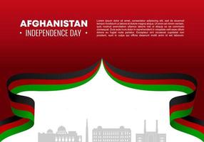 fête de l'indépendance de l'afghanistan pour la célébration nationale le 19 août. vecteur