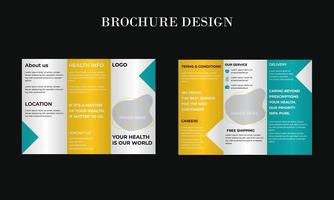 imprimer le modèle de conception de brochure à trois volets d'entreprise vecteur