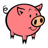 Illustration vectorielle de cochon dessin animé vecteur