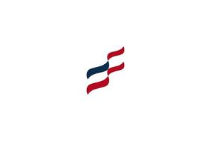 vecteur de conception de logo de drapeau américain simple et minimaliste moderne