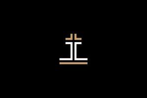 lettre initiale de luxe cc croix chrétienne religion logo design vecteur