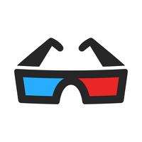 Lunettes de cinéma 3D vecteur