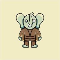 logo mignon éléphant vecteur