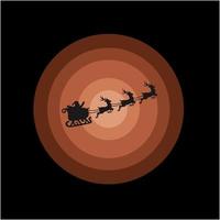 illustration de logo silhouette père noël dans le vecteur de ciel