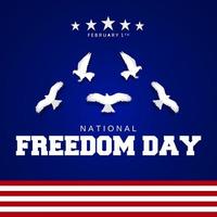 bannière du thème de la journée nationale de la liberté vecteur