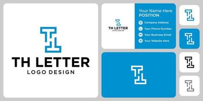 création de logo d'entreprise monogramme lettre e avec modèle de carte de visite. vecteur