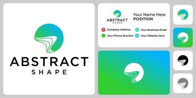 création de logo de technologie de forme abstraite avec modèle de carte de visite. vecteur