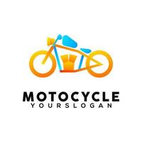 création de logo coloré de moto vecteur