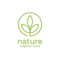 logo ligne nature simple vecteur