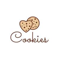 les cookies aiment la création de logo vecteur