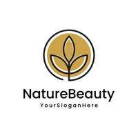 logo ligne nature simple vecteur