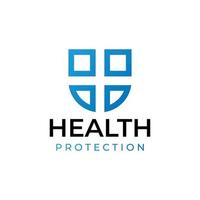 création de logo de protection de la santé vecteur