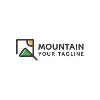 création de logo vectoriel lettre q montagne