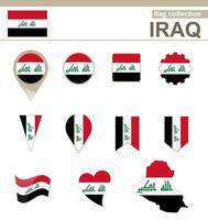 collection de drapeaux irakiens vecteur