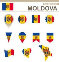 collection de drapeaux de la moldavie vecteur