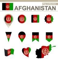 collection de drapeaux afghanistan vecteur