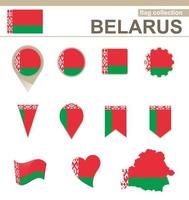 collection de drapeaux de la biélorussie vecteur