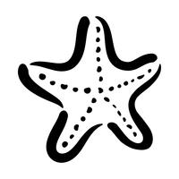 Icône de vecteur de créature mer étoile de mer