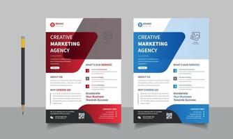agence de marketing numérique et publication sur les réseaux sociaux d'entreprise, modèle de flyer d'entreprise carré créatif vecteur