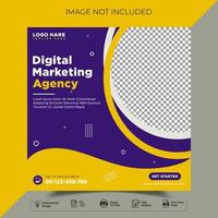bannière de marketing numérique pour la conception de flyer d'entreprise post de médias sociaux vecteur gratuit