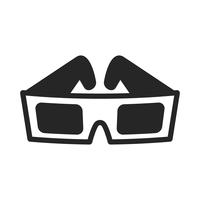 Lunettes de cinéma 3D vecteur