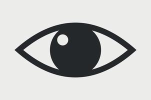 icône de vecteur noir simple de l'oeil