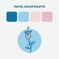 la palette de couleurs pastel la plus populaire, parfaite pour les modèles de conception, les arrière-plans, les textures vecteur