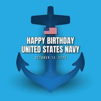 conception de fond d'anniversaire de la marine des états-unis. vecteur