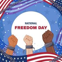 journée nationale de la liberté aux états-unis vecteur