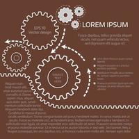 infographie circulaire. graphique, diagramme, graphique avec engrenages. modèle de vecteur de couverture.