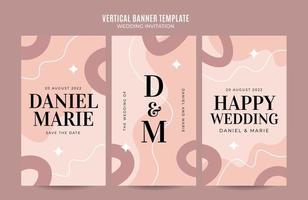 histoire instagram invitation de mariage modèle de bannière web élégance minimaliste abstrait zone d'espace floue vecteur