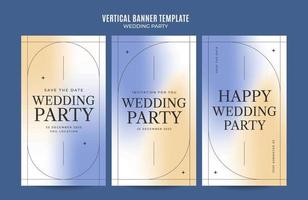 instagram histoire mariage invitation web bannière modèle rétro gradients élégance abstrait flou espace zone