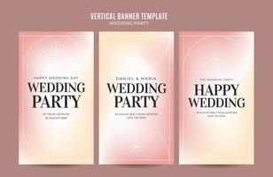 instagram histoire mariage invitation web bannière modèle rétro gradients élégance abstrait flou espace zone