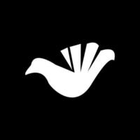 silhoutte oiseau simple logo abstrait vecteur