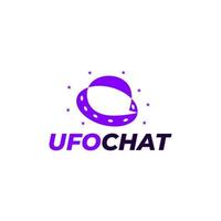 création de logo simple ufo chat vecteur