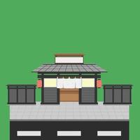 un ancien magasin japonais avec un front de rue. illustration vectorielle eps10 vecteur