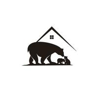 création de logo d'entreprise famille investir maison et propriété vecteur