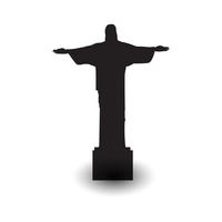 Silhouettes de Cristo Redentor Rio De Janeiro, meilleurs endroits au Brésil.vector, conception illustration vecteur