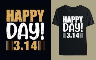conception de t-shirt happy day 3.14 vecteur