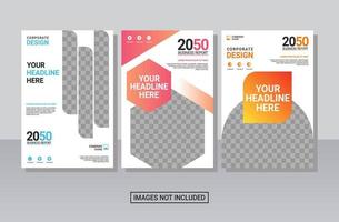 modèle de conception de collection de couverture de livre d'entreprise créative vecteur