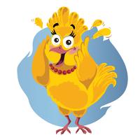 Turquie drôle vecteur drôle de bande dessinée - Illustration de l&#39;oiseau de Thanksgiving dans la panique