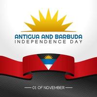 illustration vectorielle de la fête de l'indépendance d'antigua et barbuda vecteur