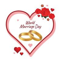 illustration vectorielle de la journée mondiale du mariage vecteur