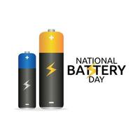 illustration vectorielle de la journée nationale de la batterie vecteur