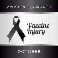Illustration vectorielle du mois de sensibilisation aux blessures causées par les vaccins vecteur