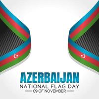 illustration vectorielle du jour du drapeau national de l'azerbaïdjan vecteur