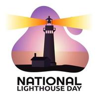illustration vectorielle de la journée nationale de la maison d'éclairage vecteur